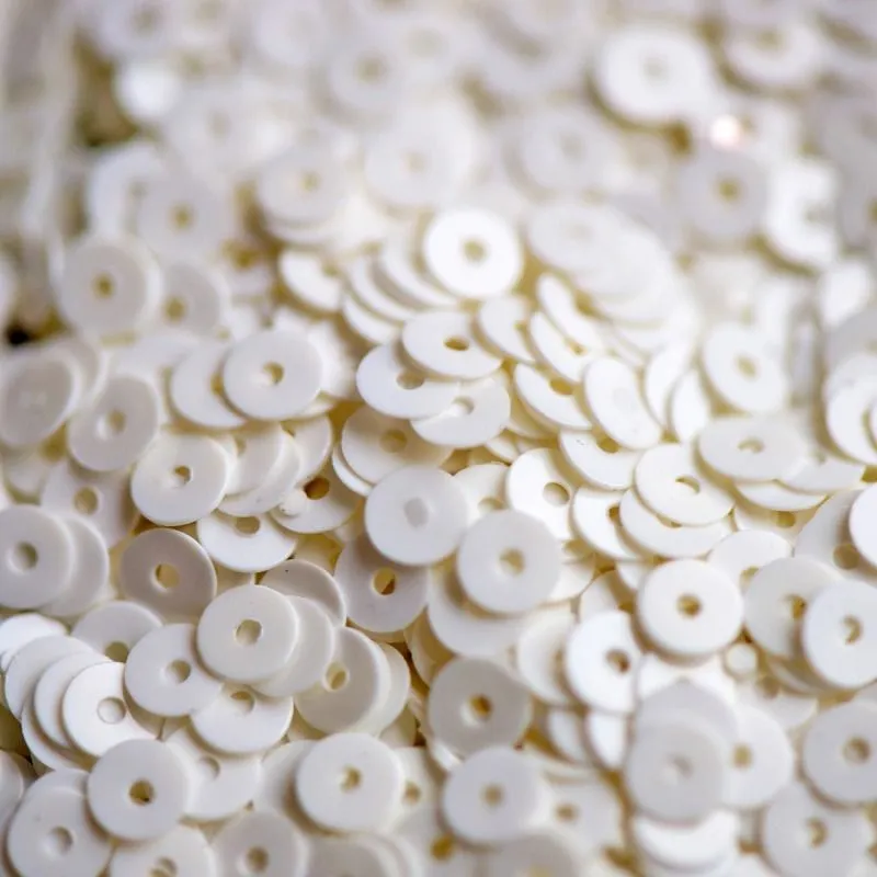 пайетки плоские, айвори, 4 мм