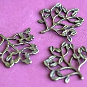 Коннектор "Дерево", цвет античная бронза, 30.5x32x2 мм