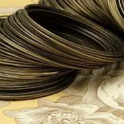 Проволока стальная для браслетов, с памятью, цвет античная бронза, 0.8х55 мм