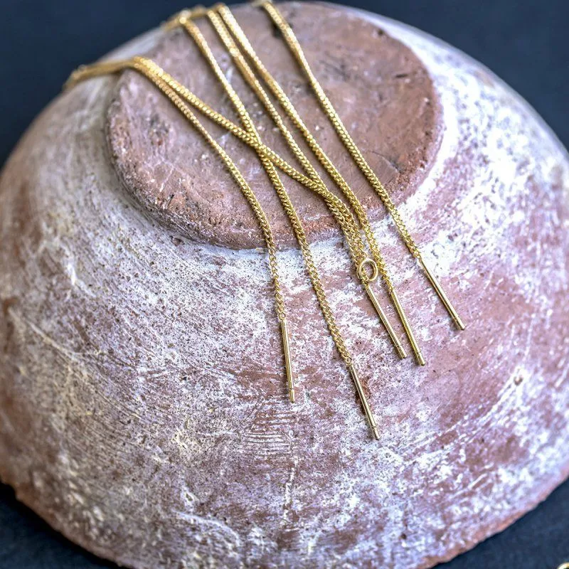 пуссеты "лайн", позолоченные, цвет золото, 82-85x1 мм