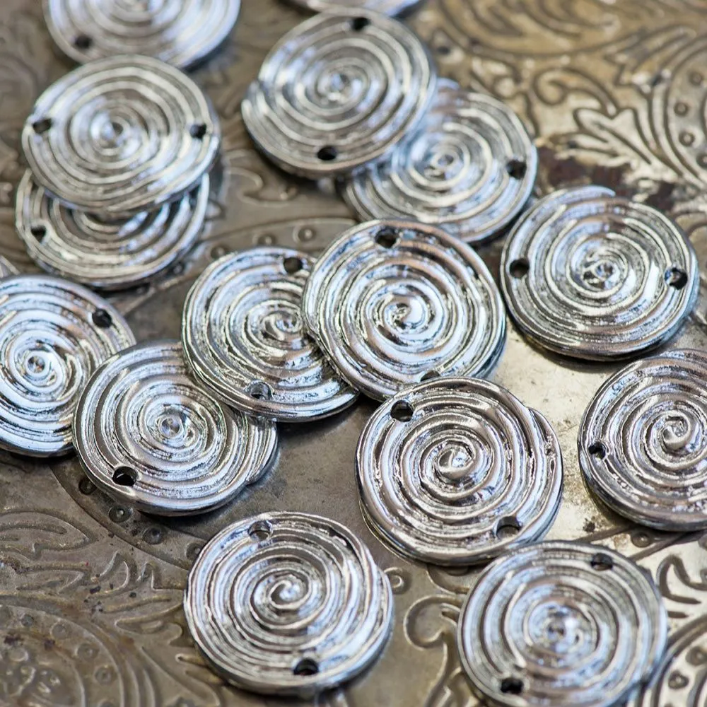 коннектор "спираль", цвет платина, 20x1.5 мм