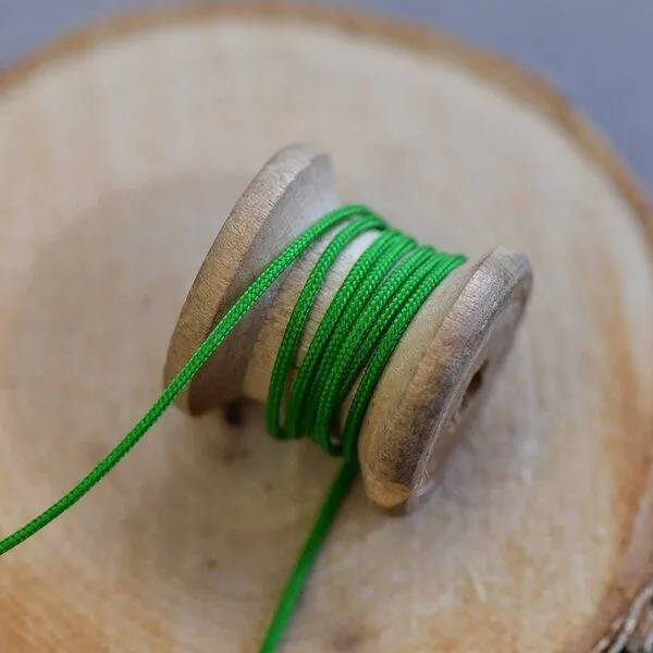 шнур, полиэстер, цвет травянистый зеленый, 1 мм  