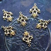 Коннектор "Кончетта", цвет золото, 35x24x2 мм