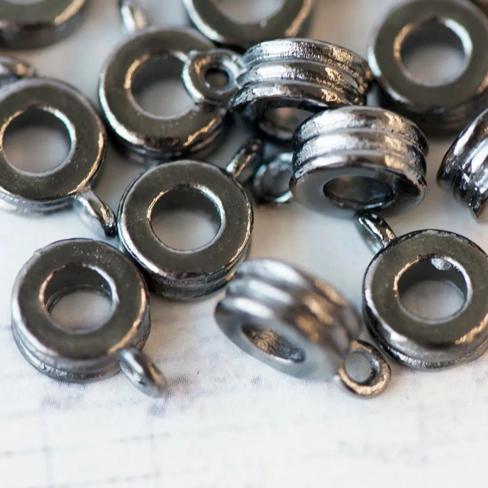 бейл "бублик", цвет черный, 9х12х4 мм