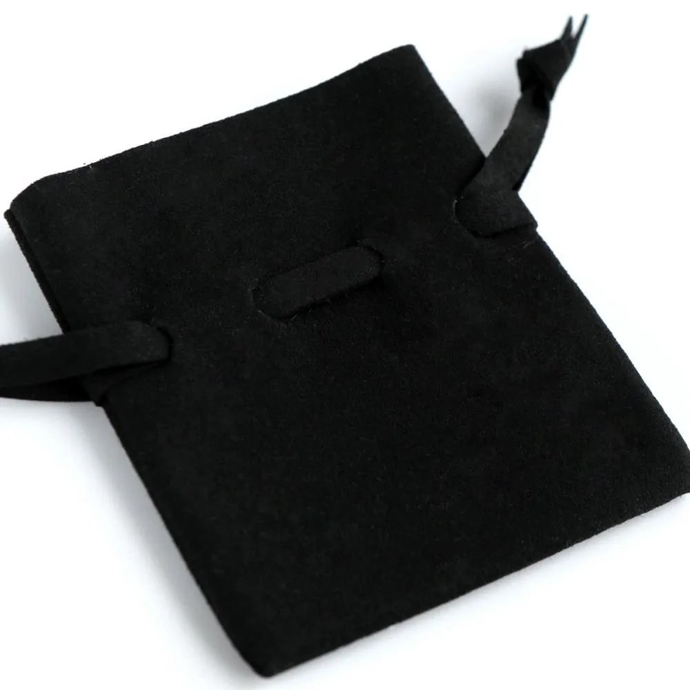 мешочек для украшений, микрофибра, цвет черный, 8x7 см