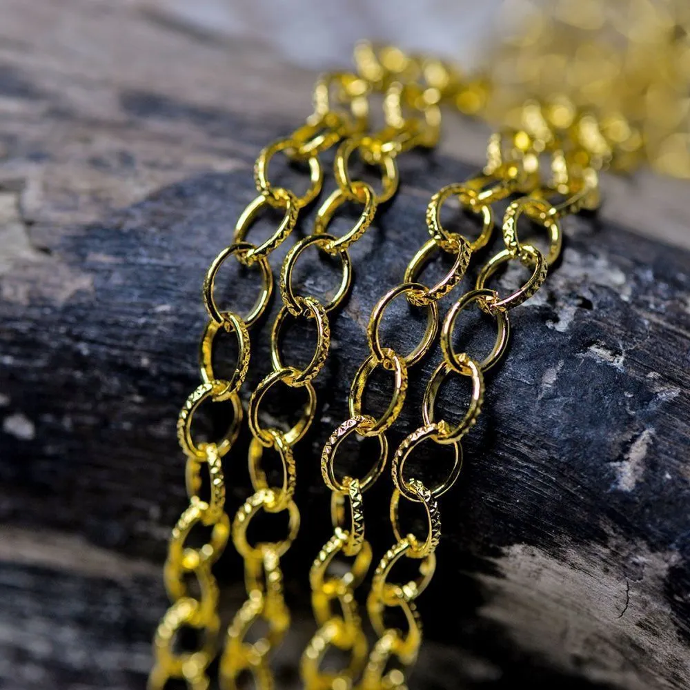 цепочка "даймонд", цвет золото, звено 8x6x1 мм