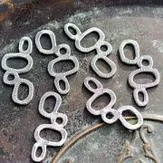 Коннектор "Баббл", цвет платина, 35x15x1 мм