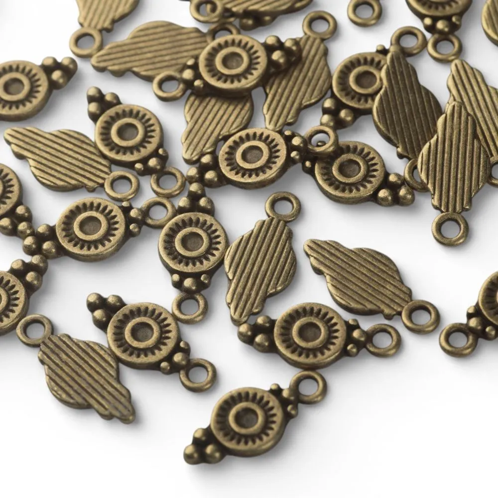 подвеска металл "митра", цвет античная бронза, 16x7x1.5 мм