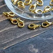 Замочек-лобстер, цвет золото,16х8 мм