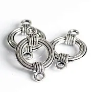 Коннектор "Морской узел", цвет античное серебро, 18х18х5 мм