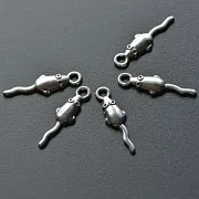 Подвеска металлическая "Мышка", цвет античное серебро, 21.5x6x2 мм