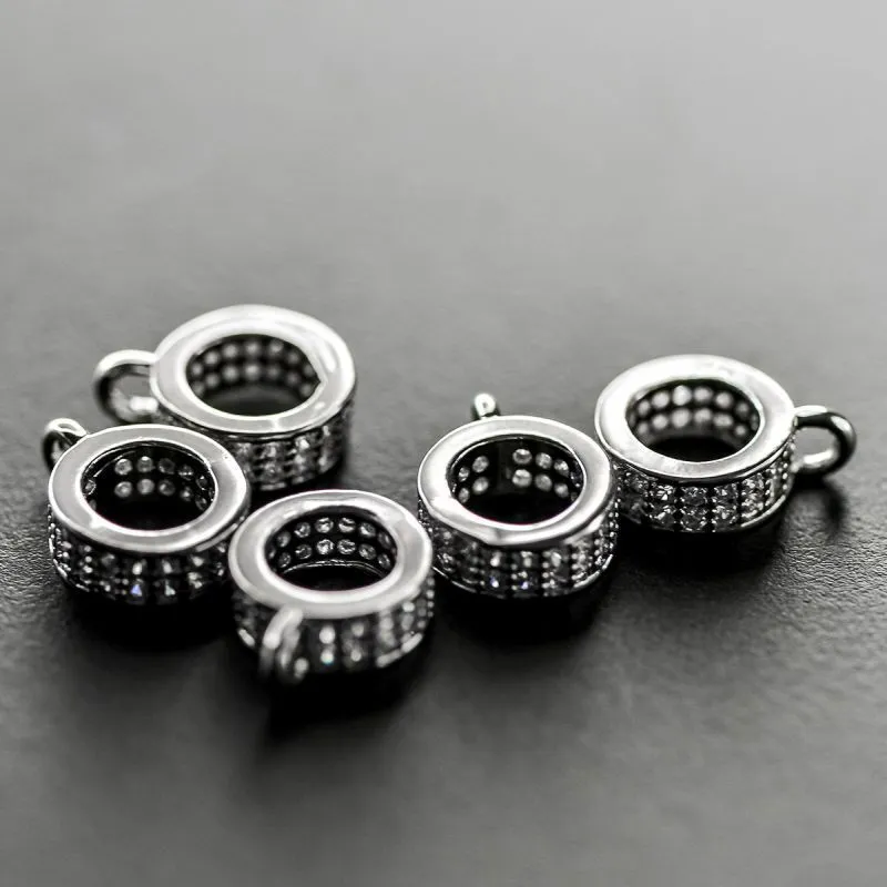 бейл "адель", с цирконием, цвет платина, 10x7.5x3 мм