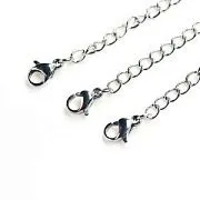 Комплект замочек-лобстер+удлинитель, 304 Stainless Steel, цвет стальной, 68 мм