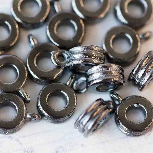 бейл "бублик", цвет черный, 9х12х4 мм