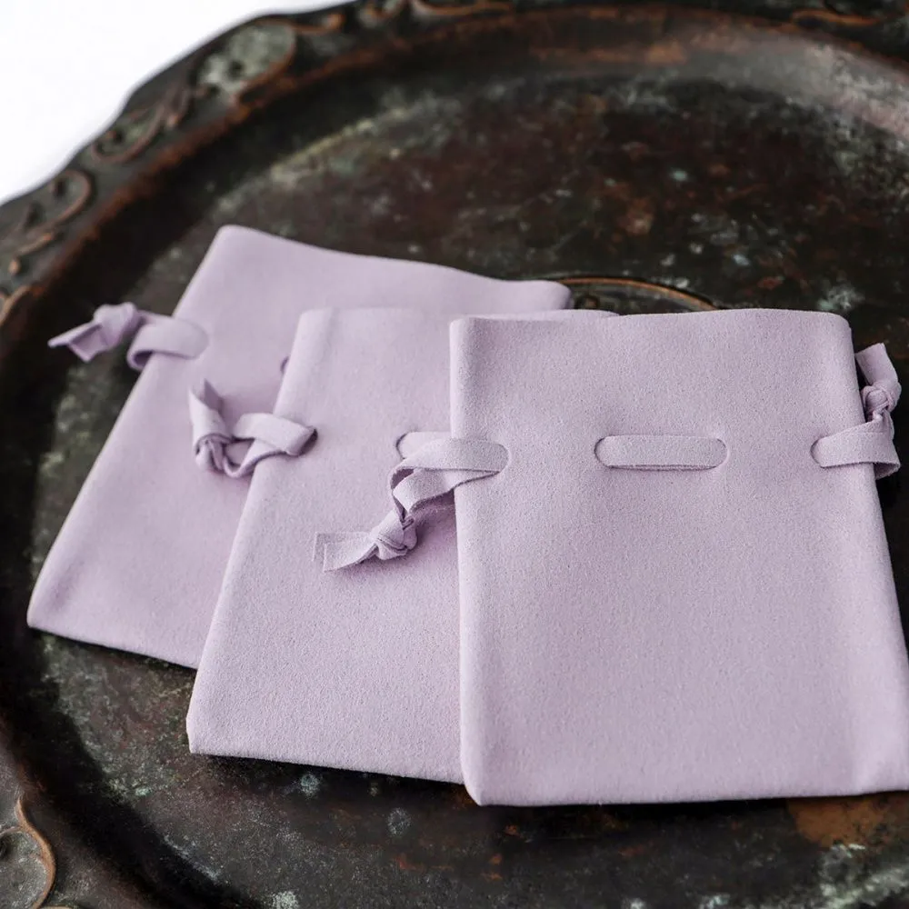 мешочек для украшений, микрофибра, цвет сиреневый, 10x8 см