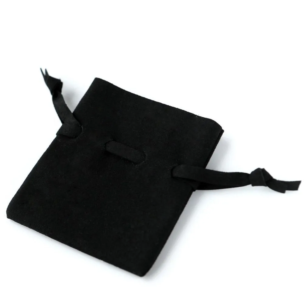 мешочек для украшений, микрофибра, цвет черный, 8x7 см