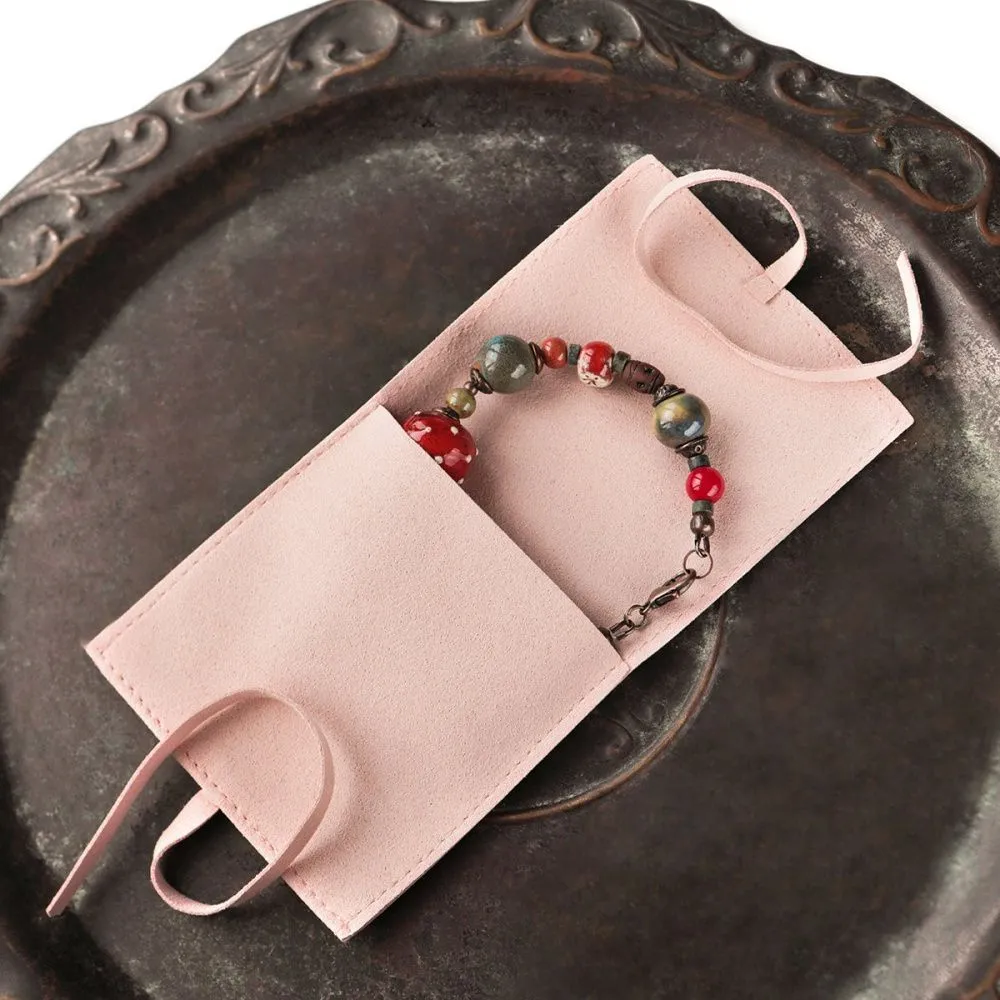 конверт для украшений, микрофибра, цвет карамельный, 80х80 мм