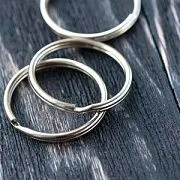 Замок-кольцо для брелоков, цвет платина, 30х3 мм