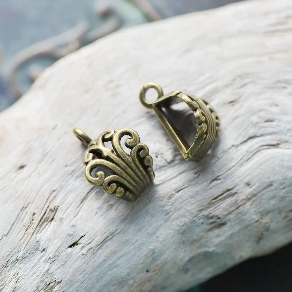 бейл "акант", цвет античная бронза, 17x10x10 мм