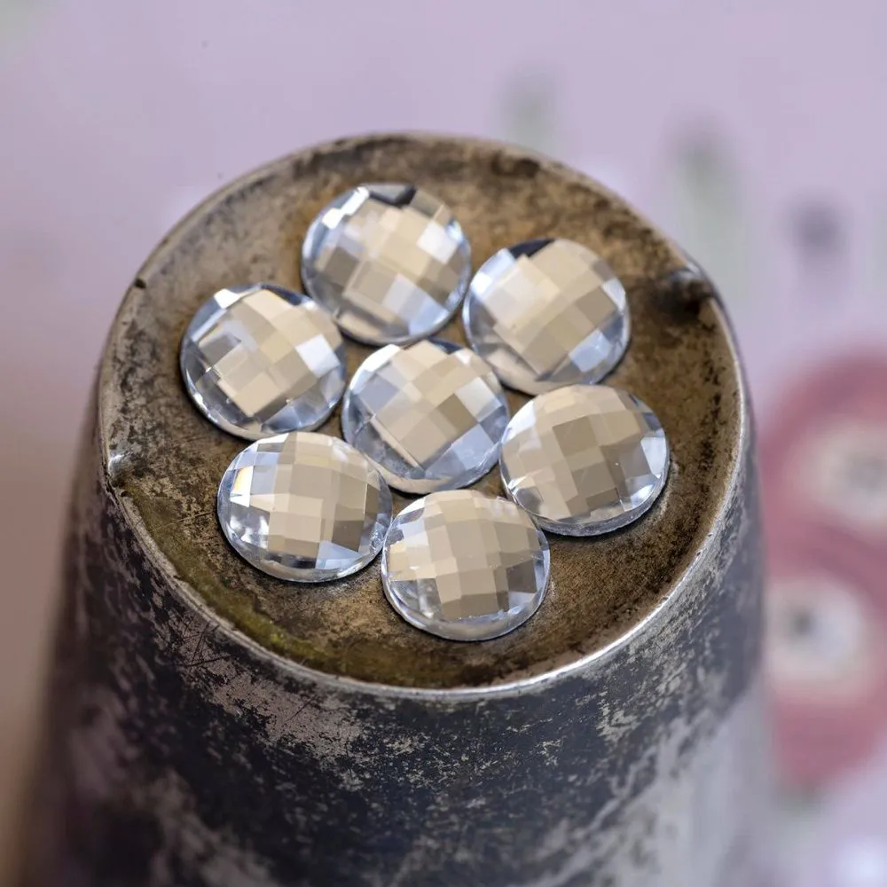 стразы термоклеевые горячей фиксации chess round, cristal, 6х6 мм