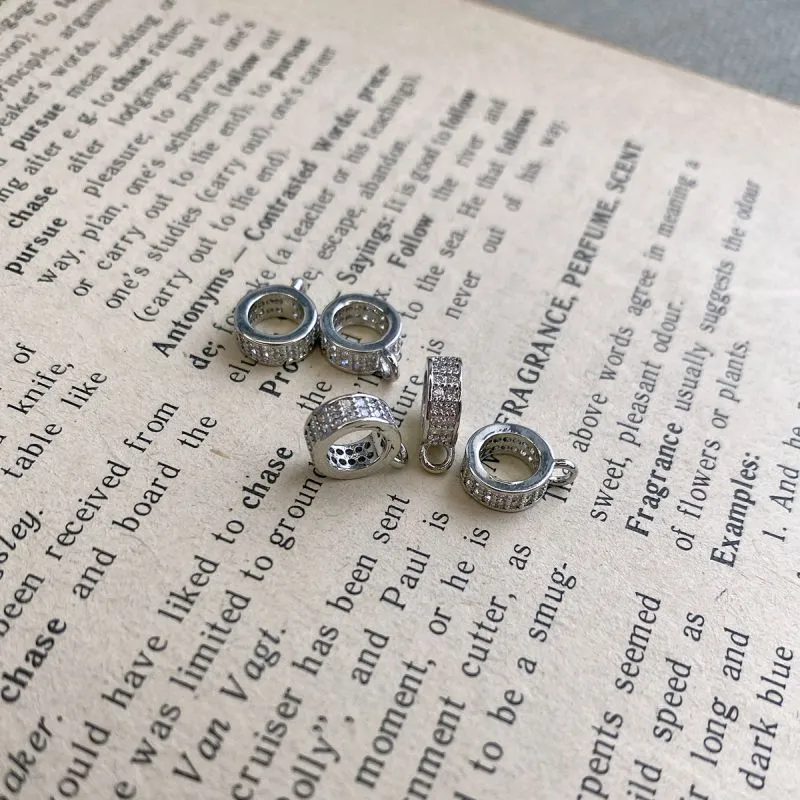 бейл "адель", с цирконием, цвет платина, 10x7.5x3 мм