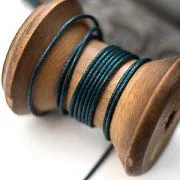 Шнур вощеный, цвет сине-зеленый, 1 мм