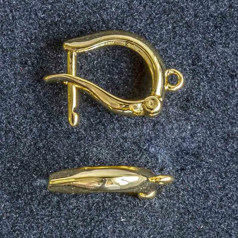 швензы "лайн", 18k gold plated, 16.5x11x3 мм, позолоченные 