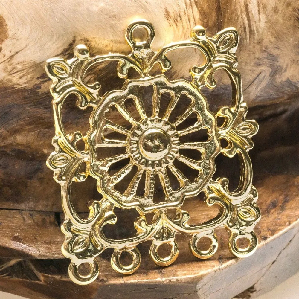 коннектор "ренессанс", цвет золото, 35.5х2 мм