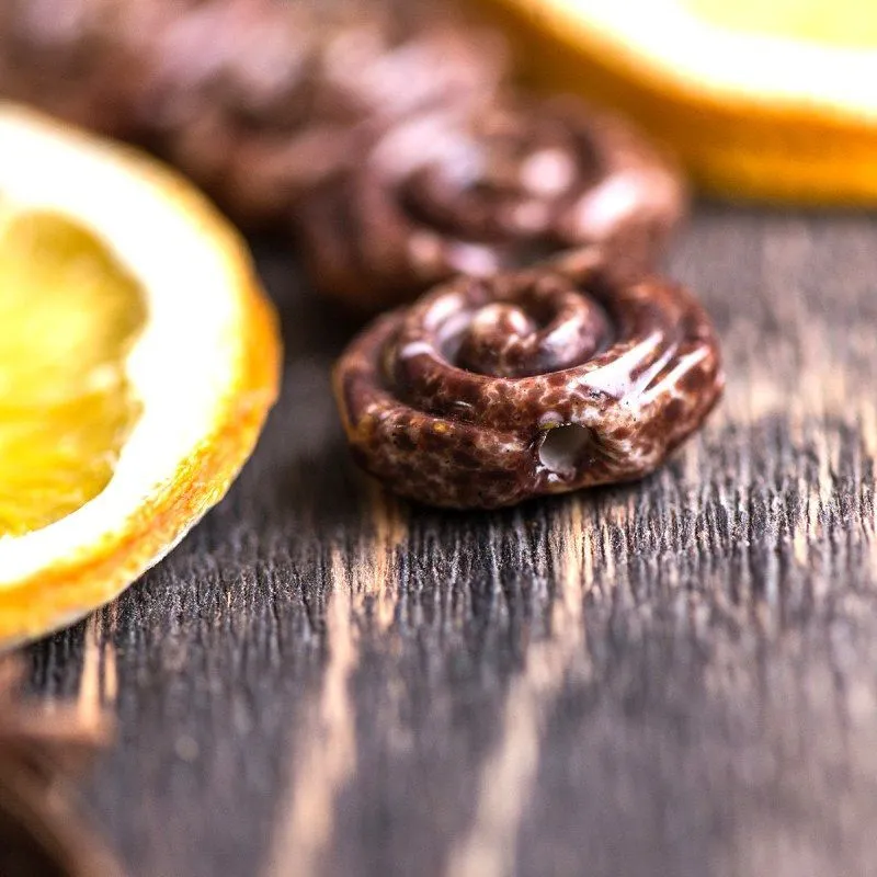 бусина, мурано "артефакты", фигурная, шоколадный, 19х16 мм