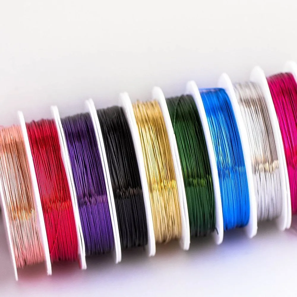 проволока медная, цветовой микс, 0.4 мм, 14 м