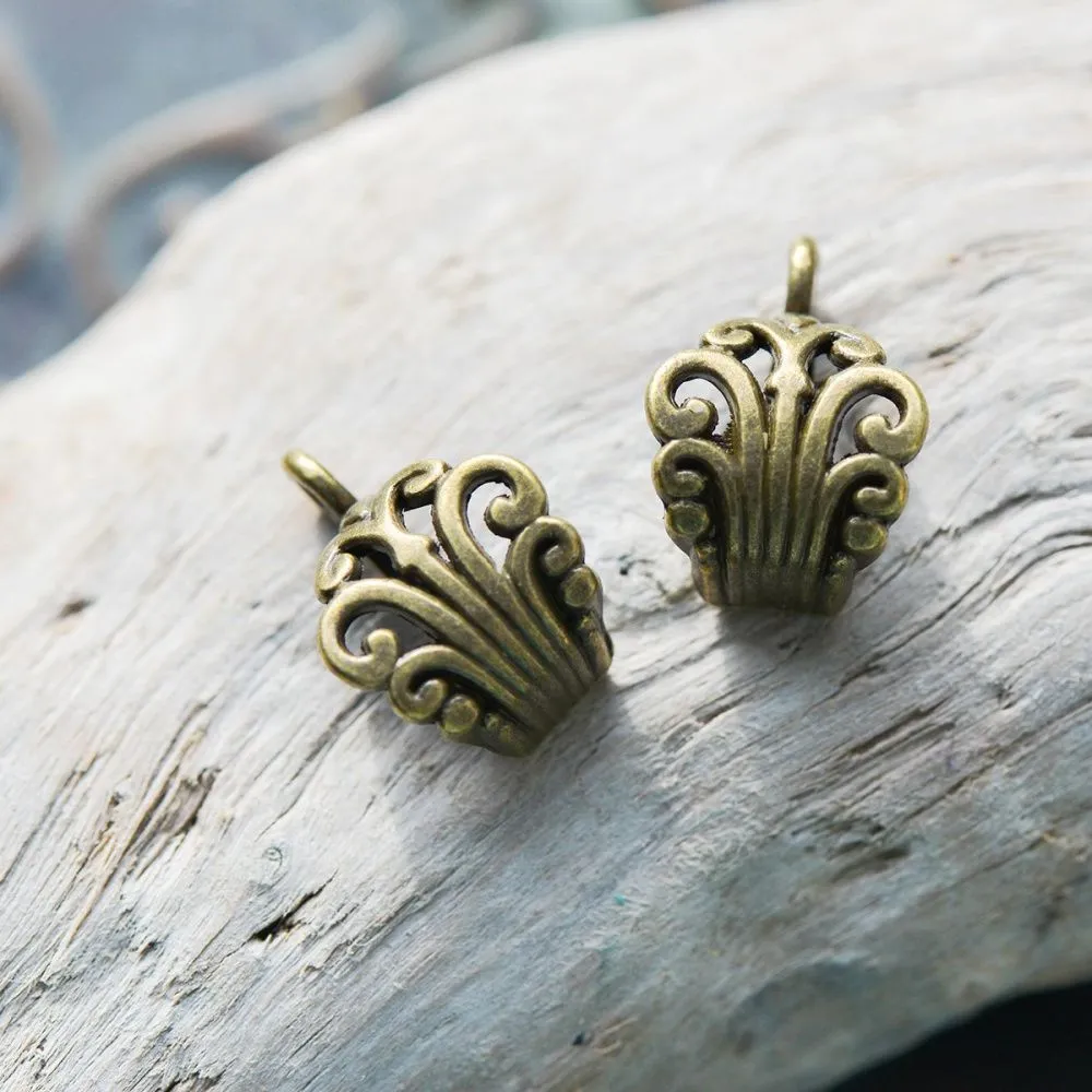 бейл "акант", цвет античная бронза, 17x10x10 мм