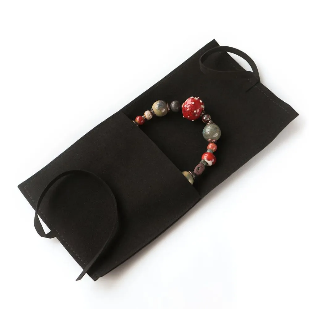 конверт для украшений, микрофибра, цвет черный, 90х90 мм