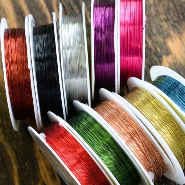 проволока медная, цветовой микс, 0.4 мм, 14 м