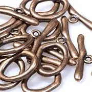 Тоггл "Обруч", цвет красная медь, 21х16х3 мм