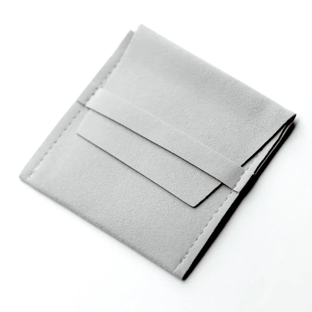 конверт для украшений, микрофибра, цвет серый, 80х80 мм