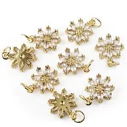 Подвеска металл "Сакура", позолота/прозрачный, 14.5x12x3 мм