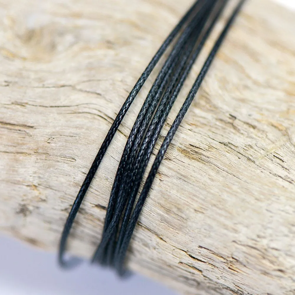 шнур вощеный, цвет черный, 0.5-0.8 мм