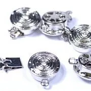 Замок для украшений "Спираль", цвет платина, 18x12x7 мм