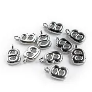 Подвеска металл "Буква B", цвет платина, 16.5-18.5x5.5-18x2.5x4.5 мм