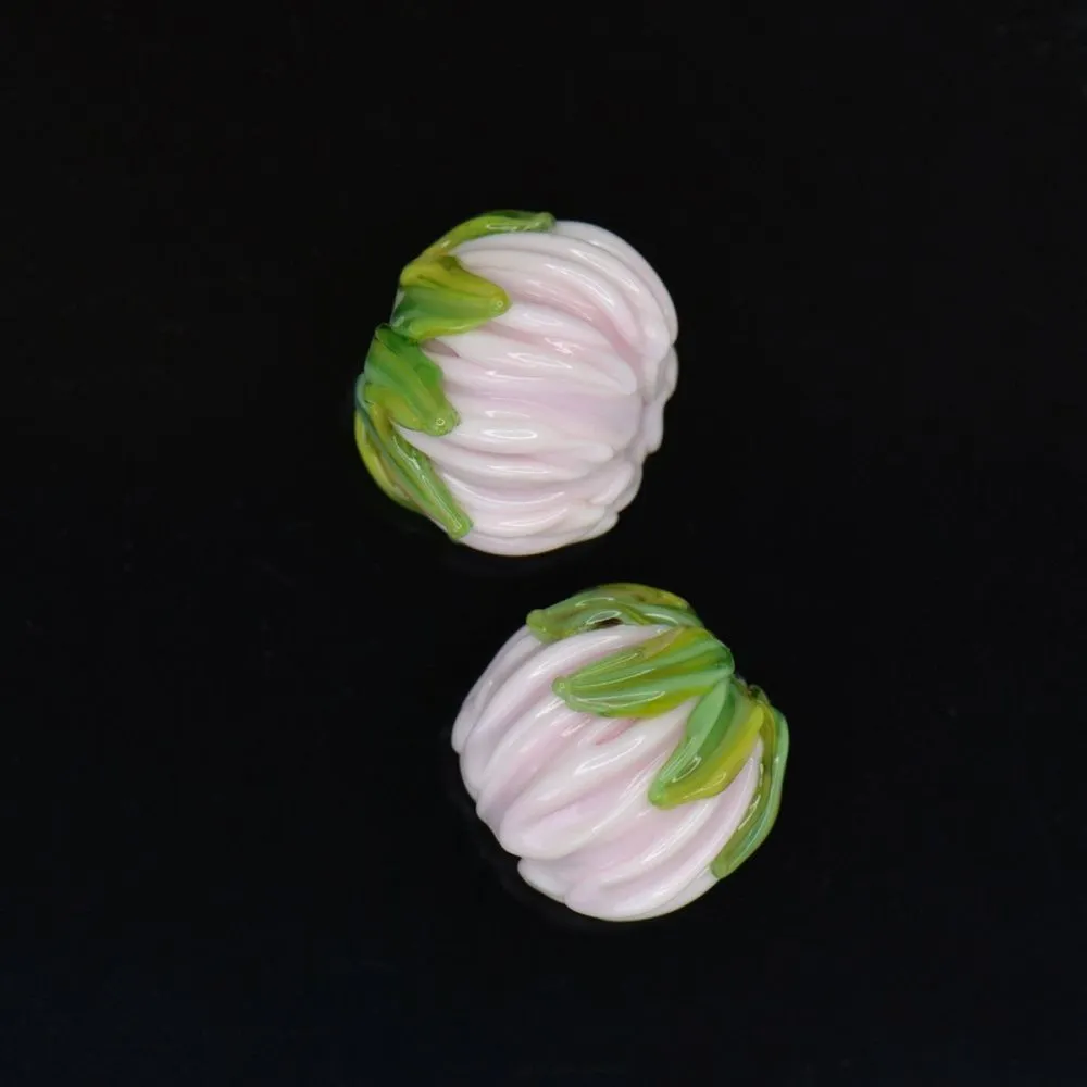 бусина, мурано "клевер", розовый, 22х15 мм