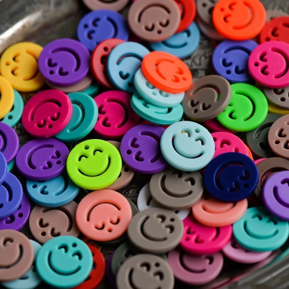 подвеска акриловая "смайл", цветовой микс, 20х3 мм