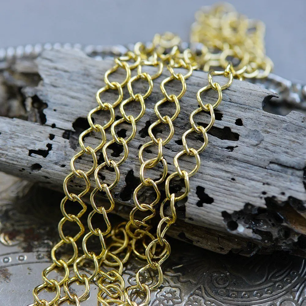 цепочка "кластер", цвет золото, звено 9х7х1.5 мм