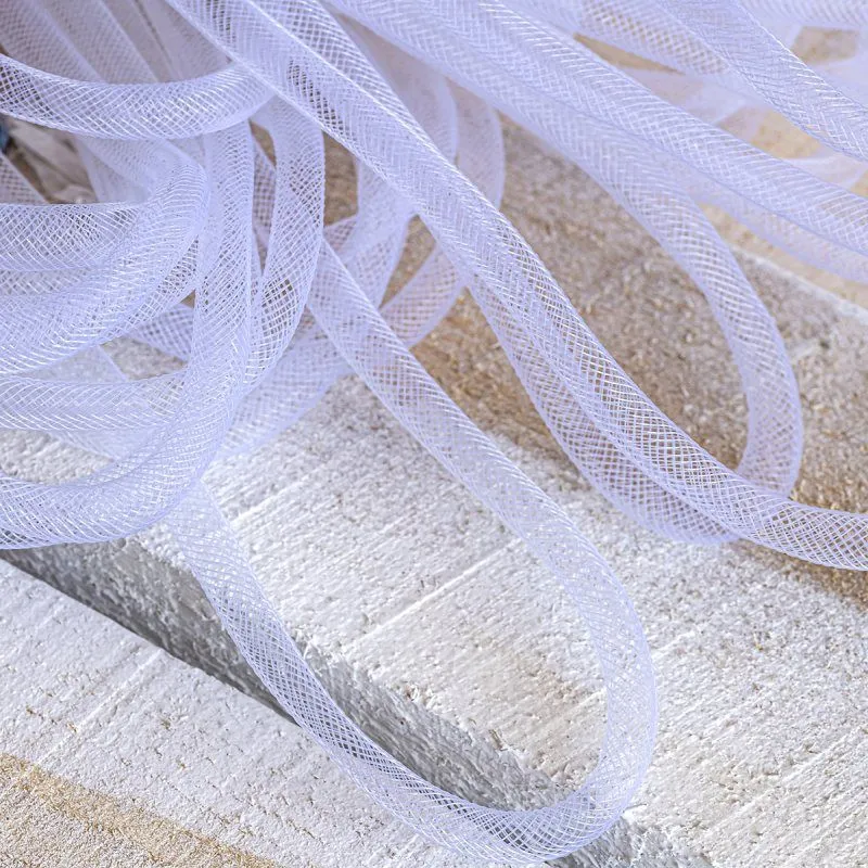 ювелирная сетка, пластик, цвет белый, диаметр 8 мм