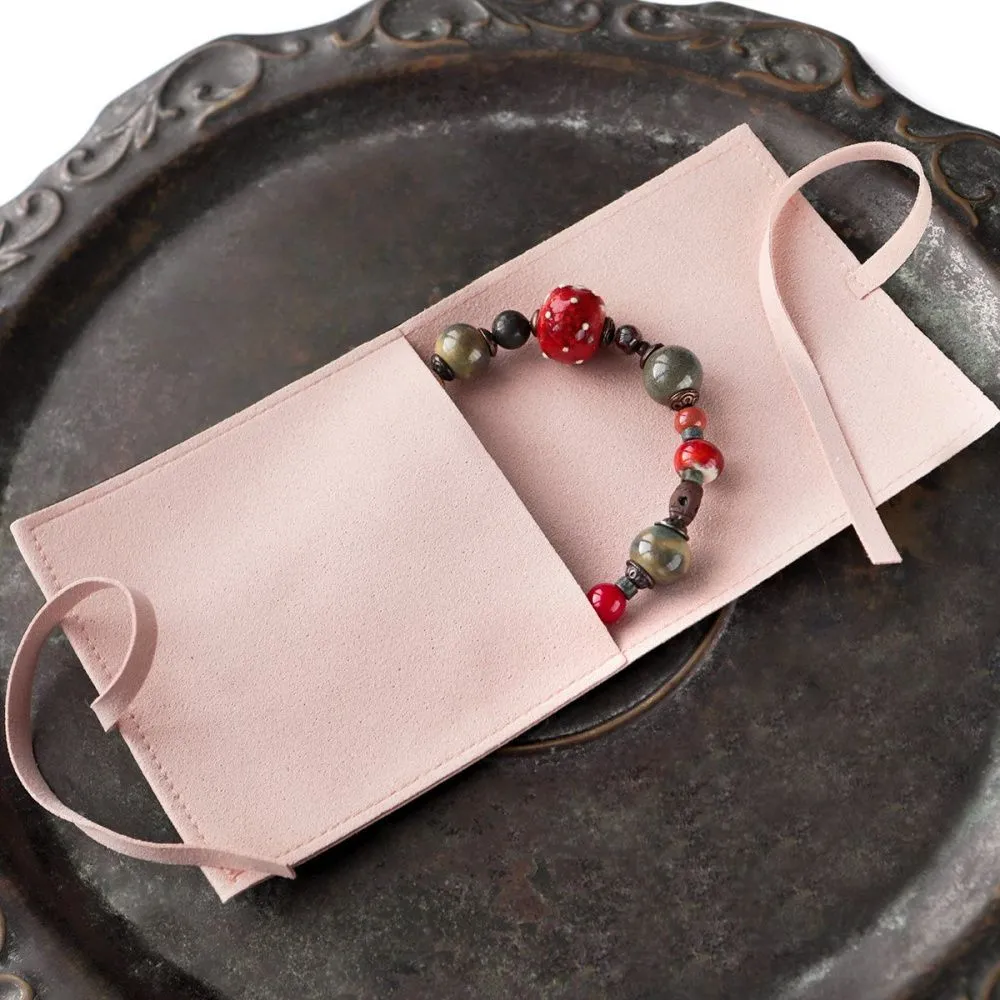 конверт для украшений, микрофибра, цвет карамельный, 90х90 мм