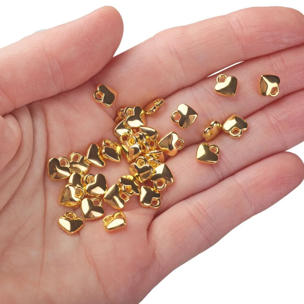 подвеска металл "харти", цвет золото, 8x7x2.5 мм