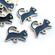 Коннектор "Котейка", эмаль, цвет черный, 16x19x1.5 мм