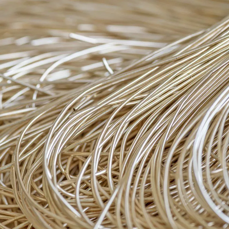 канитель мягкая, цвет бледное золото, 1 мм