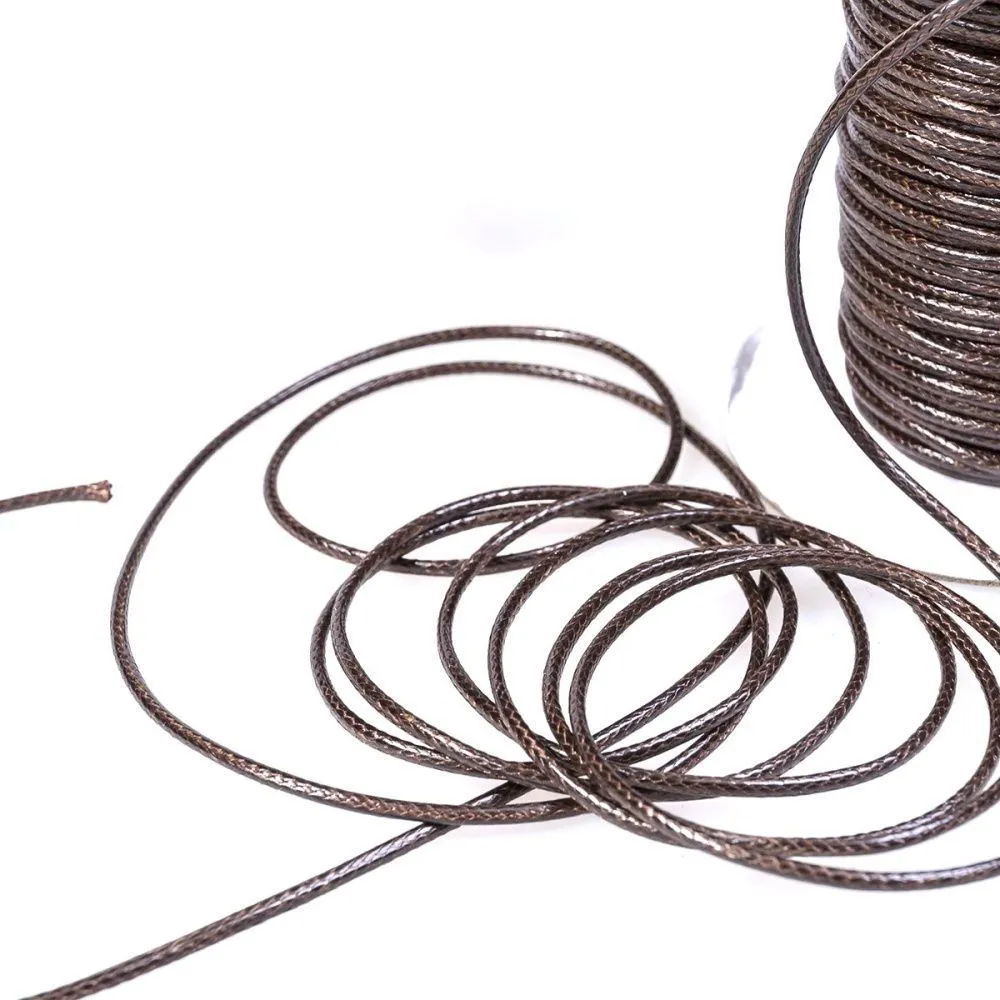 шнур вощеный, цвет кофе, 2 мм