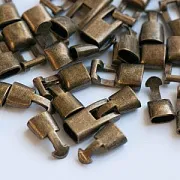 Застежка "Защелка", цвет античная бронза, 12х36х7 мм