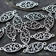 Коннектор "Виваче", цвет античное серебро, 27x11.5x1.5 мм